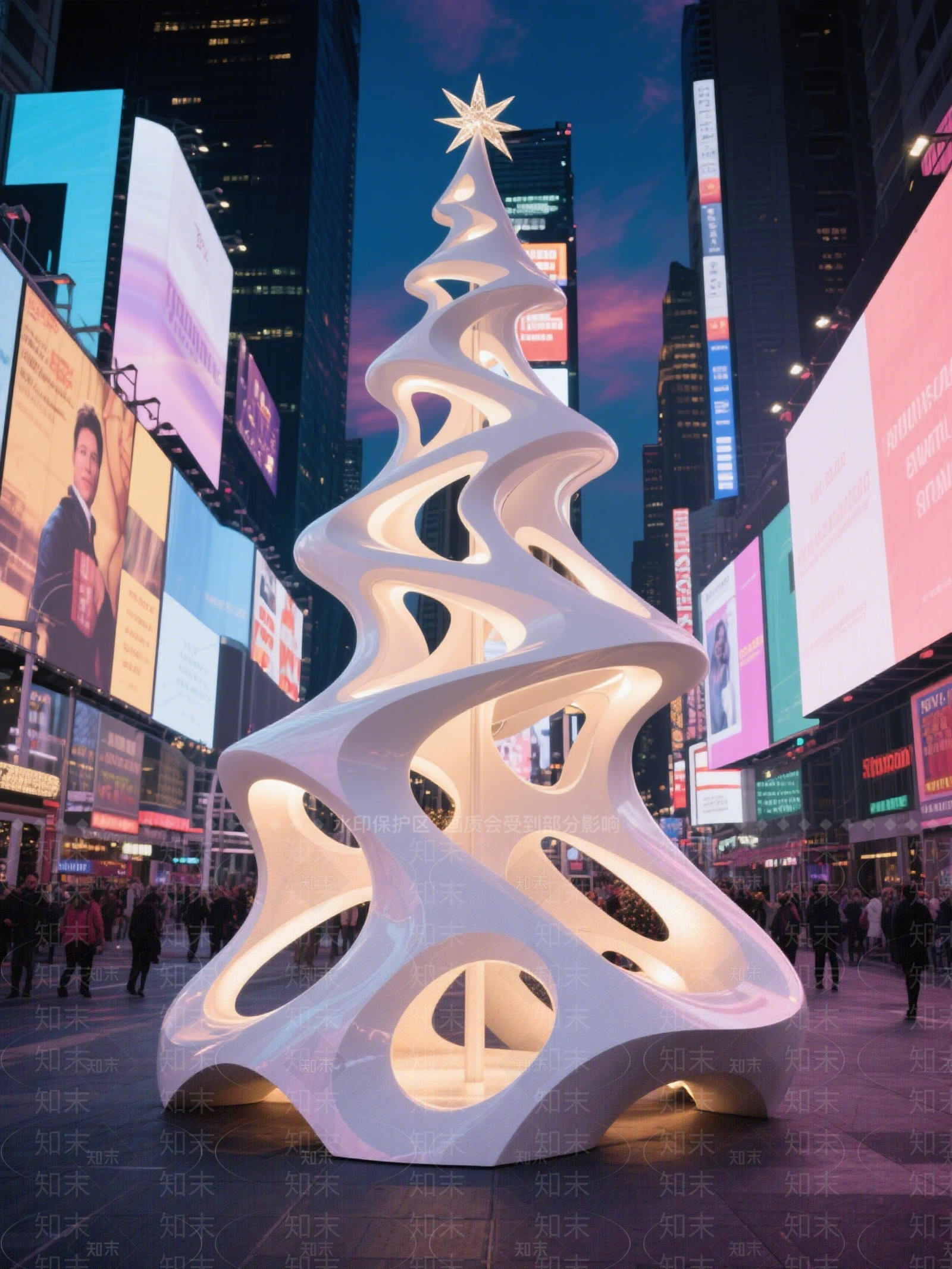 现代圣诞树SU模型下载【ID:1201534282】