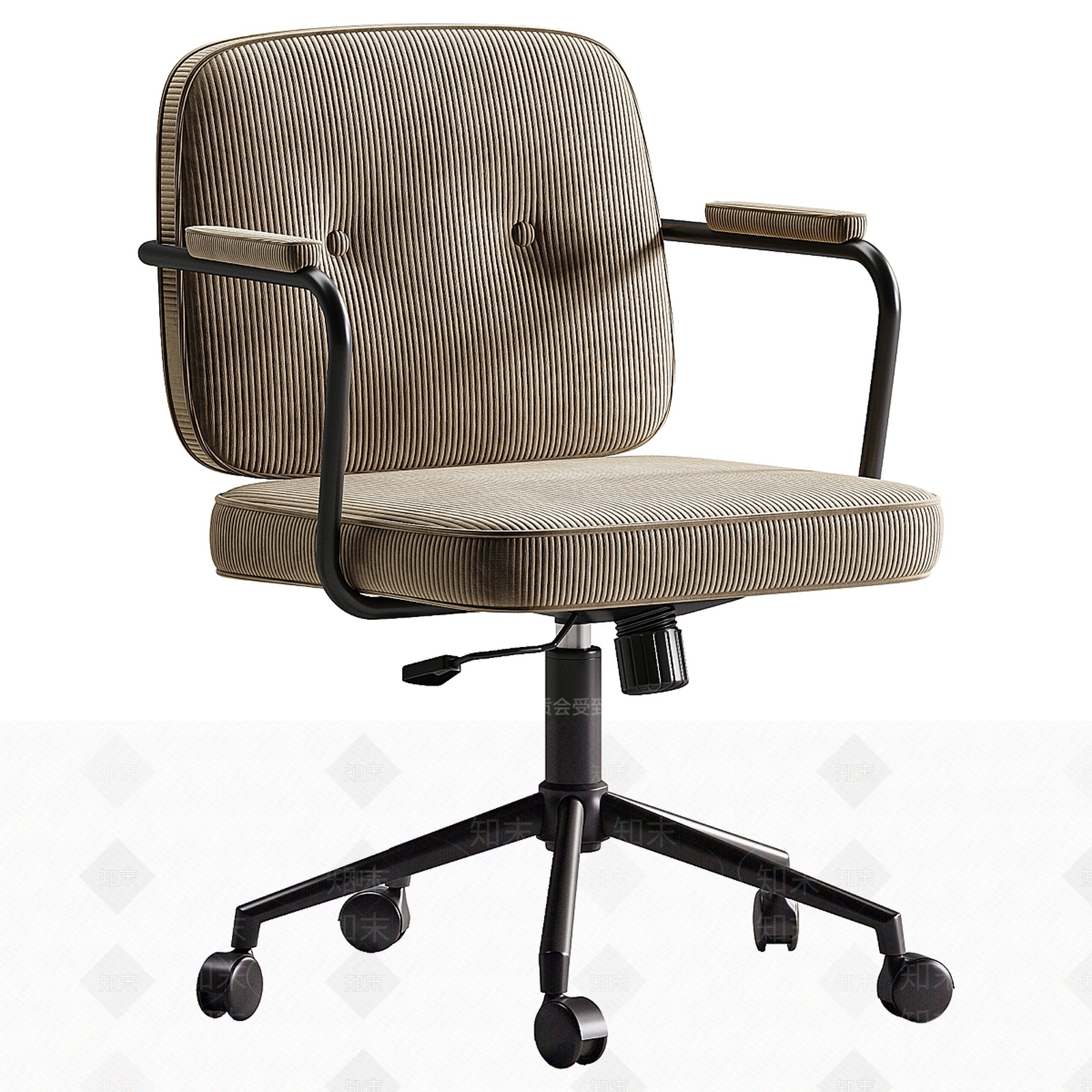 现代欧式办公椅3D模型下载【ID:1201534442】