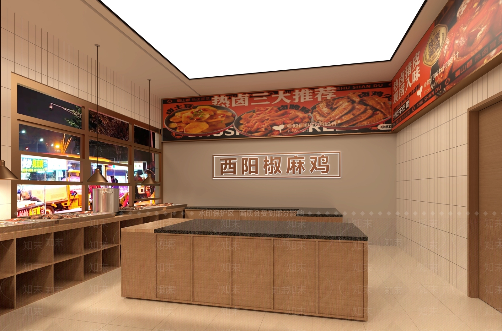 简约复古其他餐饮空间3D模型下载【ID:1201534593】