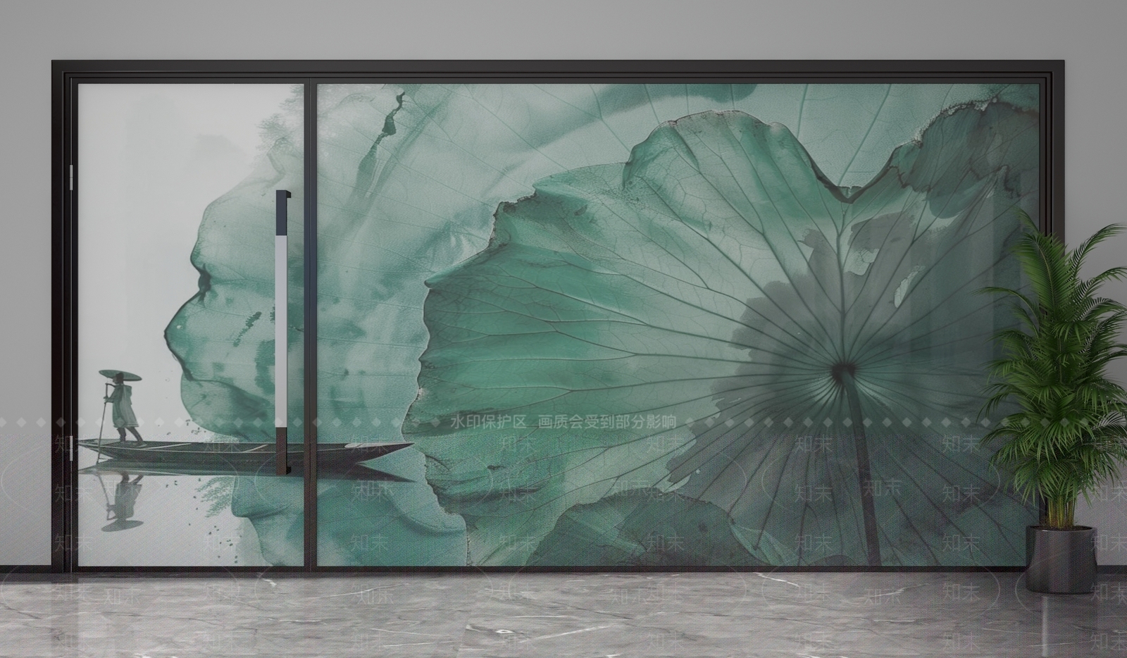 现代隔断3D模型下载【ID:1201535380】
