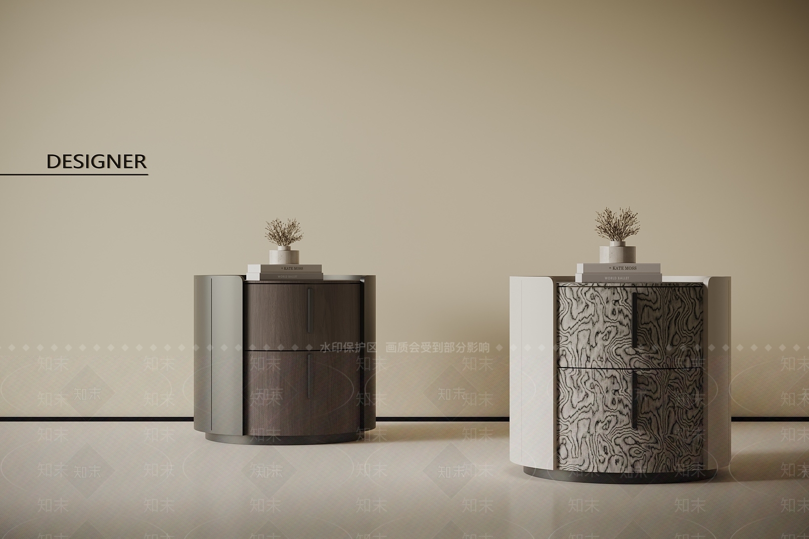 现代意式床头柜SU模型下载【ID:1201541210】