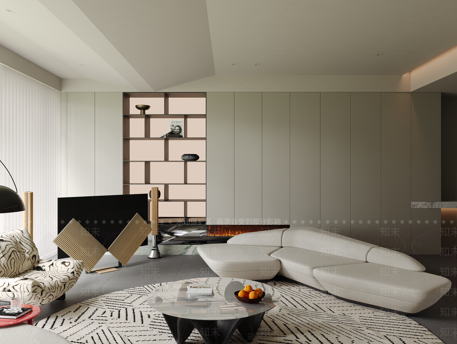 现代轻奢家居客厅3D模型下载【ID:1201542066】