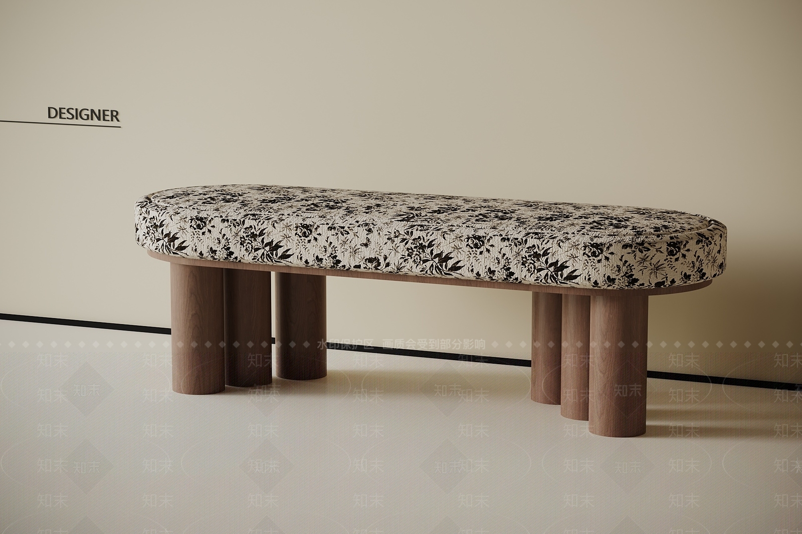 现代中古床尾凳SU模型下载【ID:1201541990】