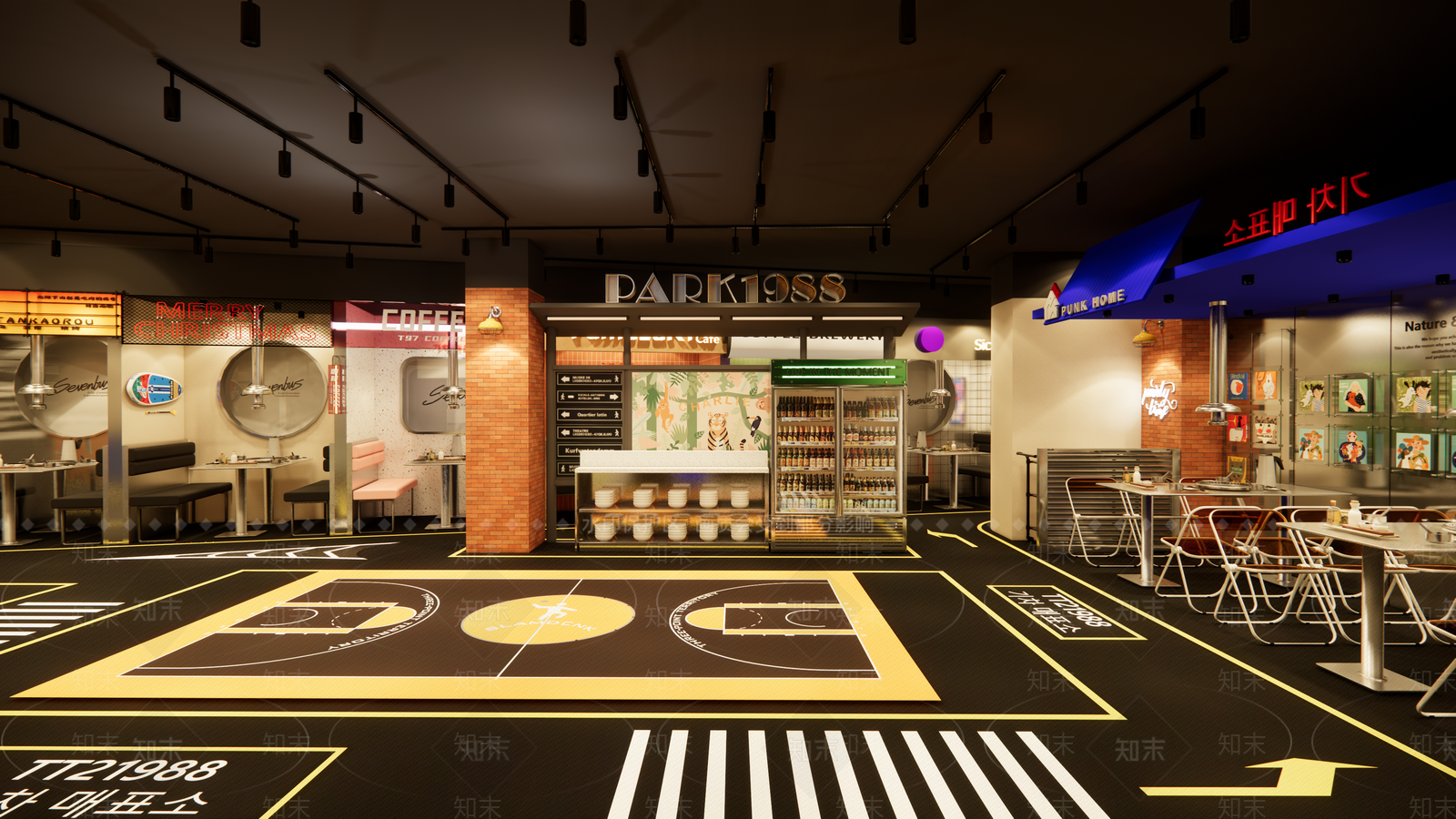 现代工业中餐厅SU模型下载【ID:1201542551】