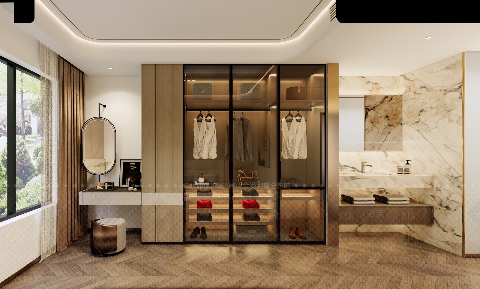 现代轻奢家居卧室SU模型下载【ID:1201543404】