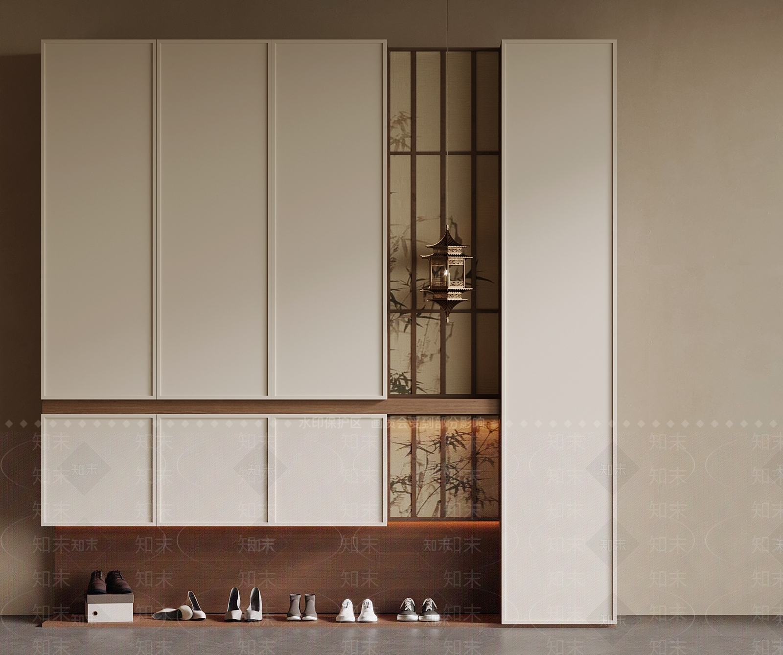 新中式鞋柜3D模型下载【ID:1201544712】