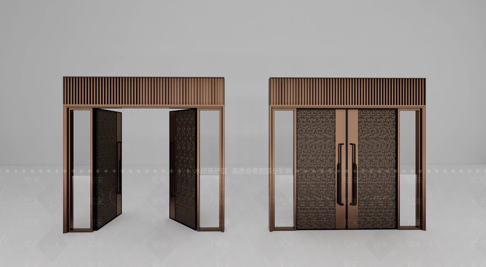 新中式中式大门SU模型下载【ID:1201545360】