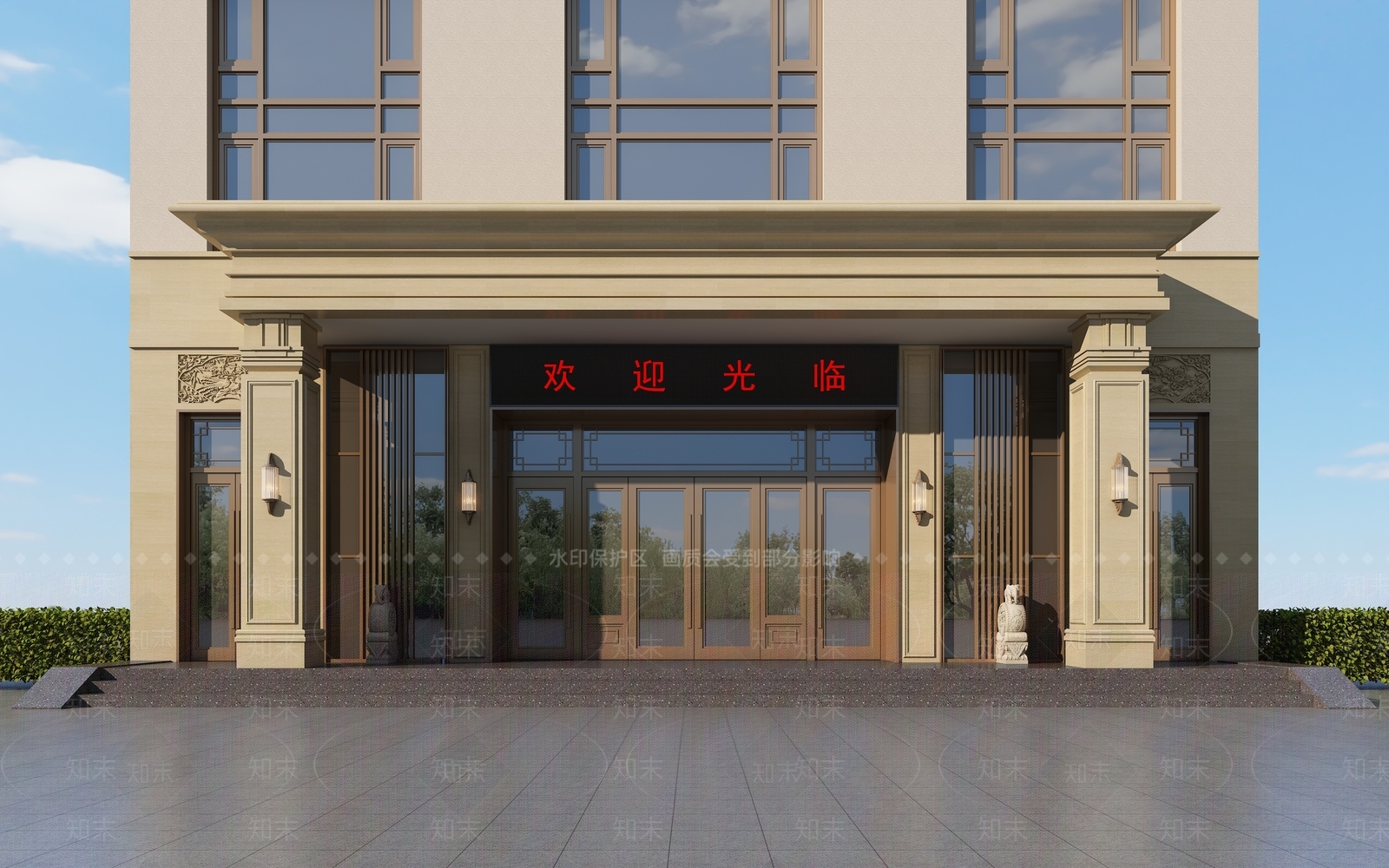 欧式门头3D模型下载【ID:1201546617】