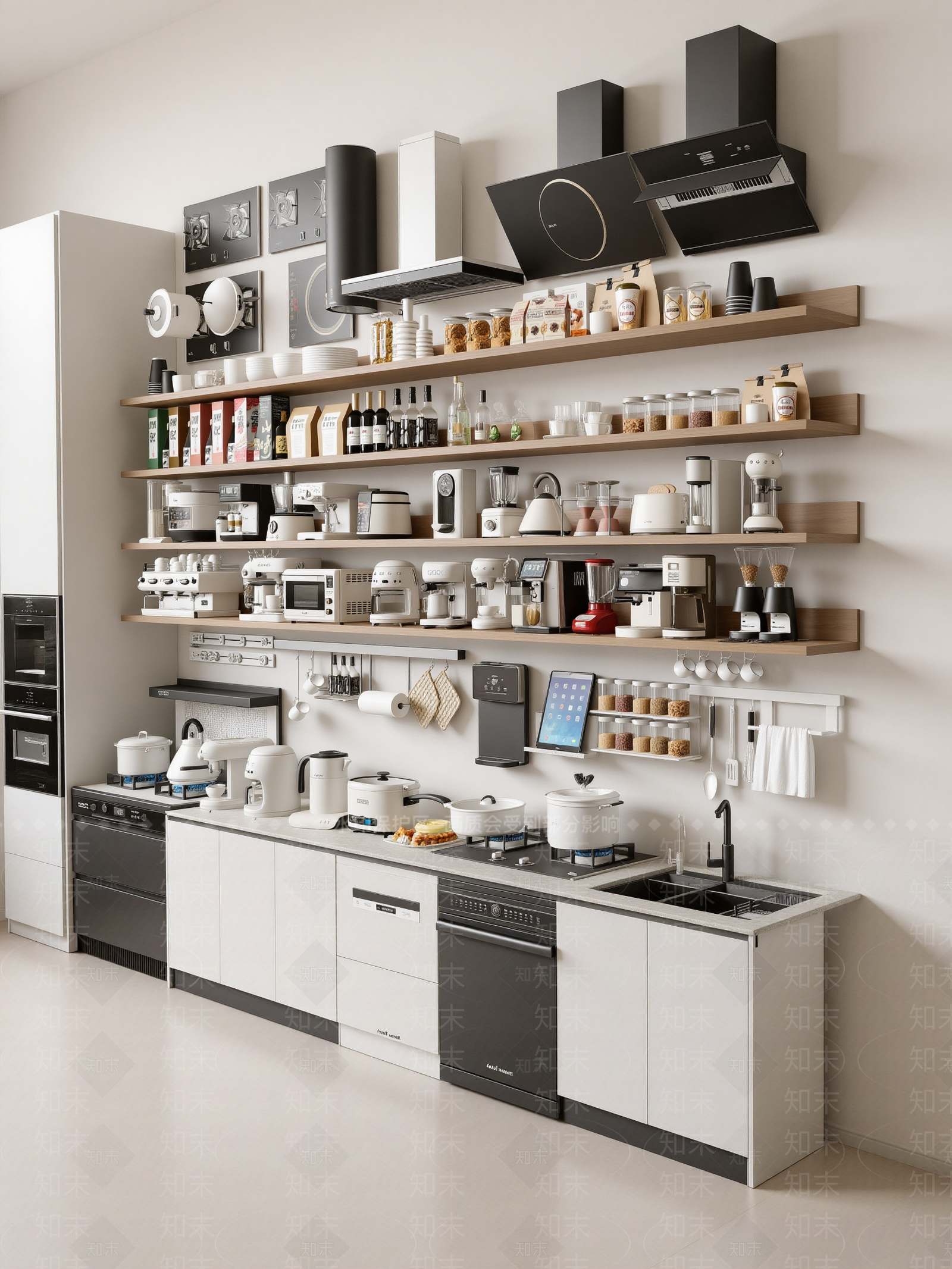 厨房用品组合SU模型下载【ID:1201545828】