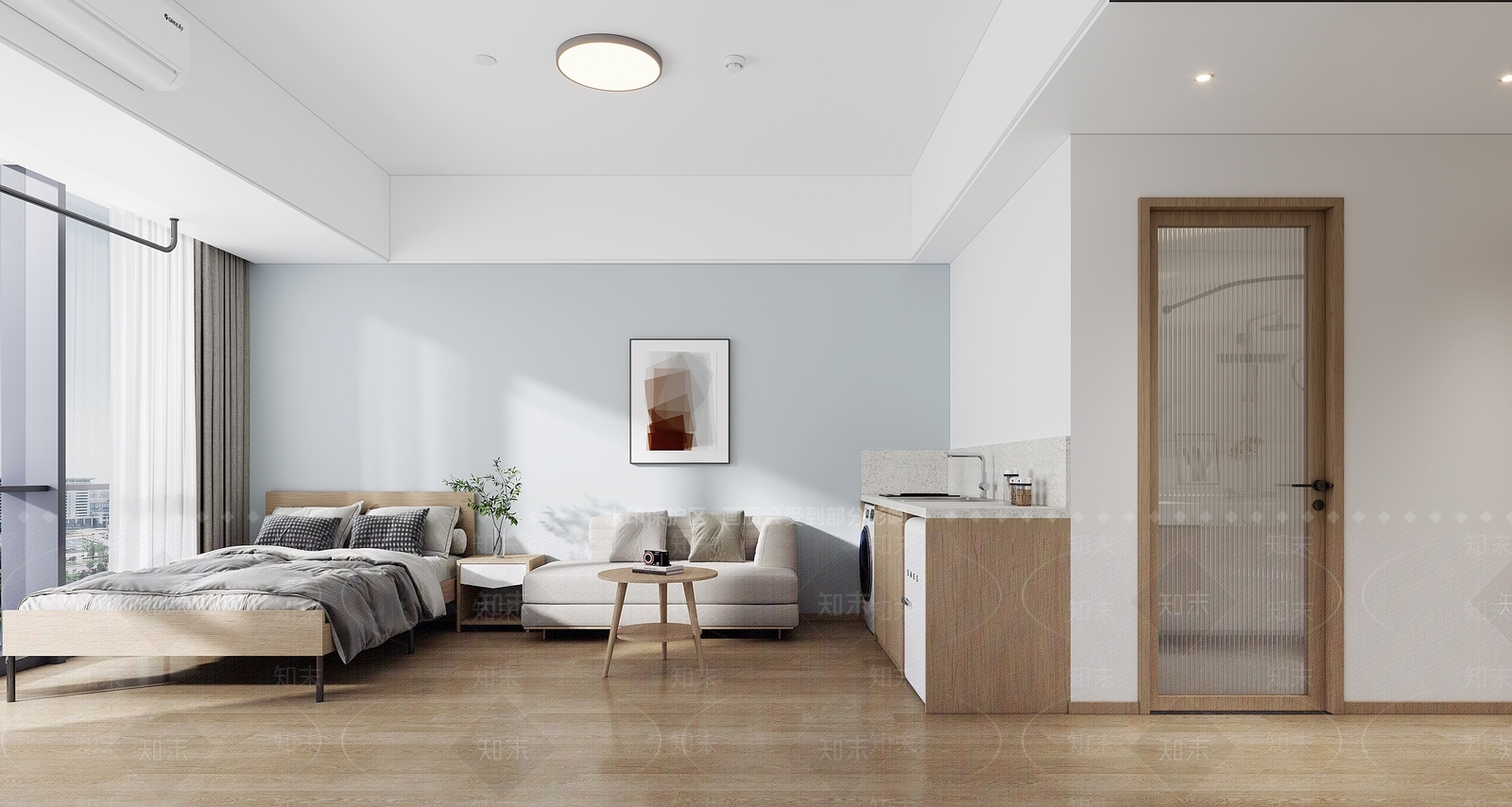 现代简约公寓3D模型下载【ID:1201546266】