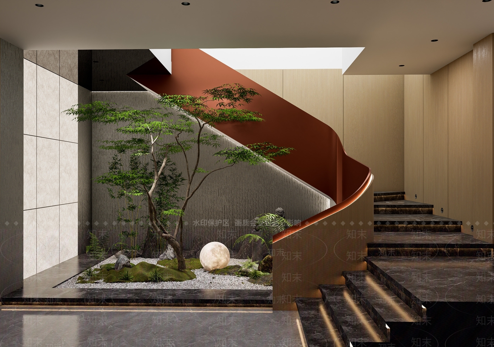 现代酒店走廊SU模型下载【ID:1201548894】