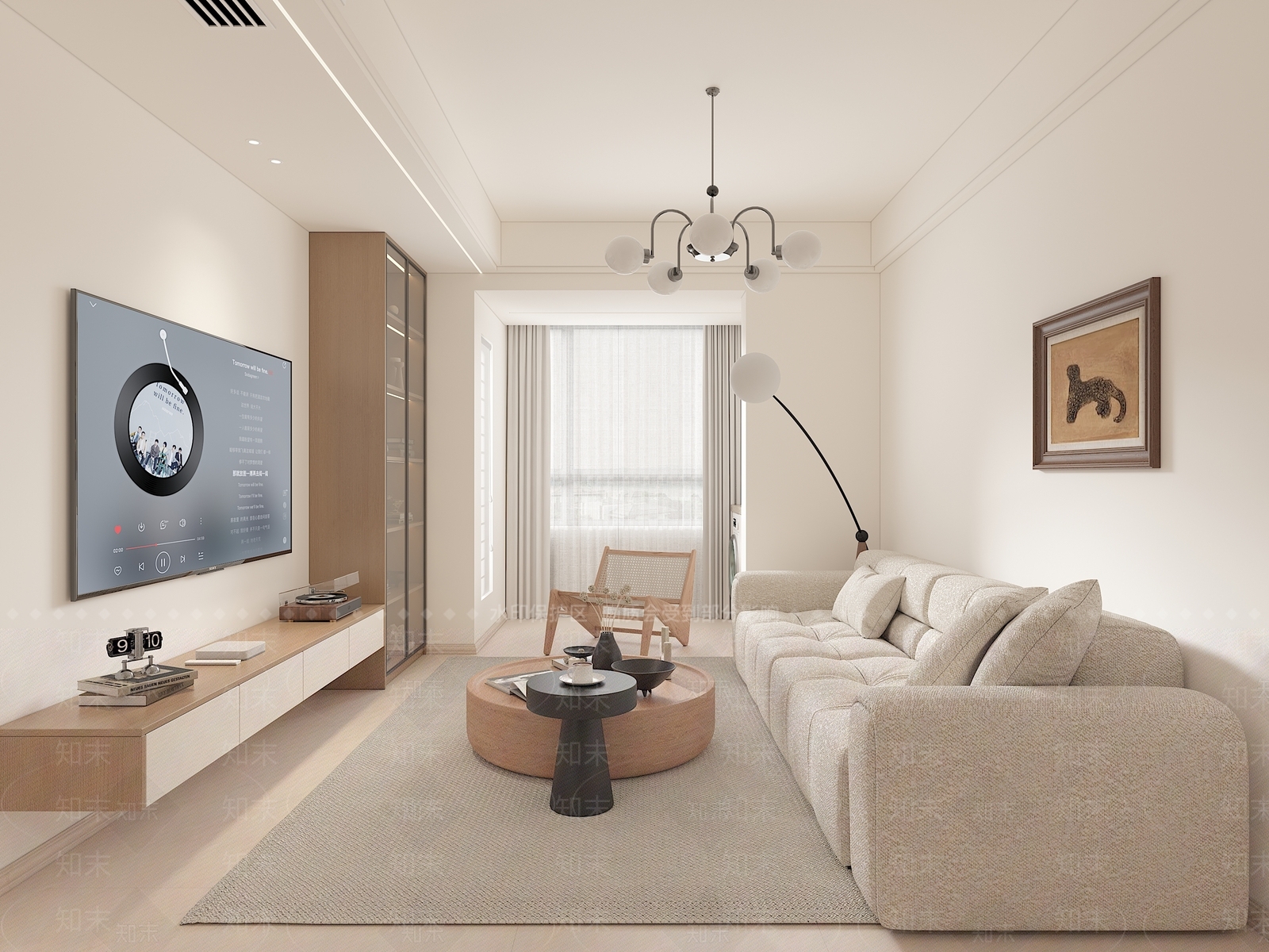 北欧原木客餐厅3D模型下载【ID:1201551777】