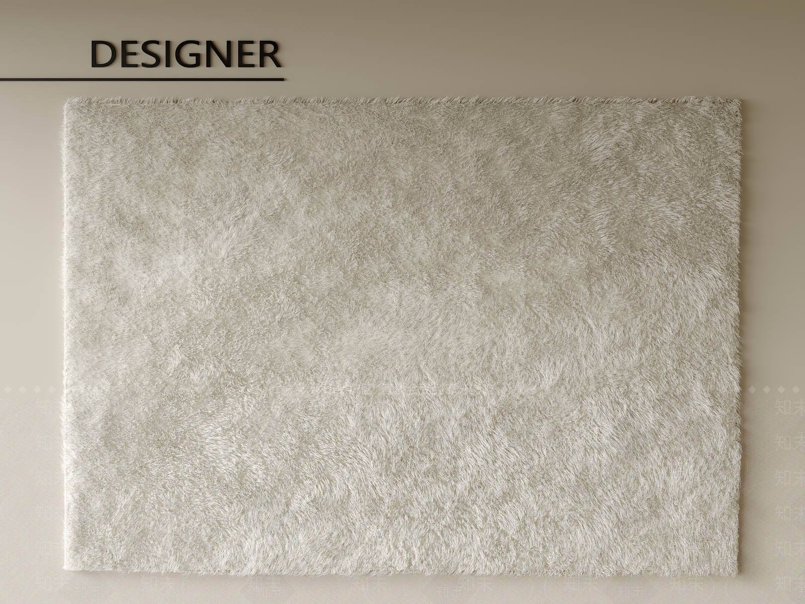 现代中古毛绒地毯3D模型下载【ID:1201552677】