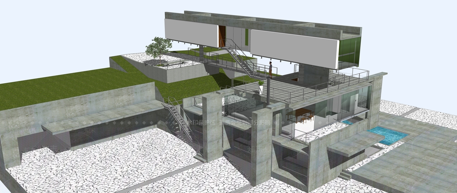 现代工业小公建SU模型下载【ID:1201555210】