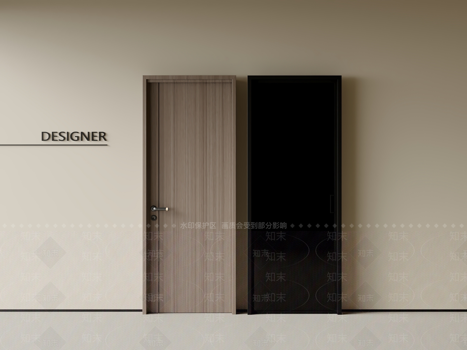 现代单开门3D模型下载【ID:1201555343】