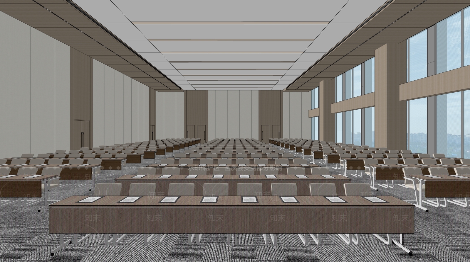 现代简约报告厅SU模型下载【ID:1201555450】