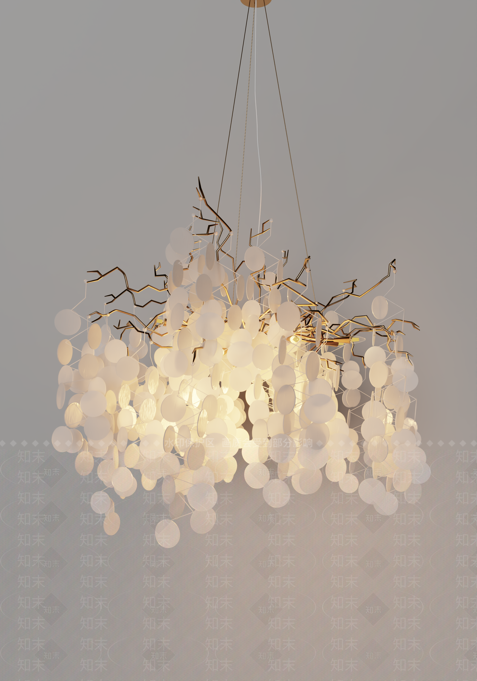 现代法式吊灯3D模型下载【ID:1201556355】