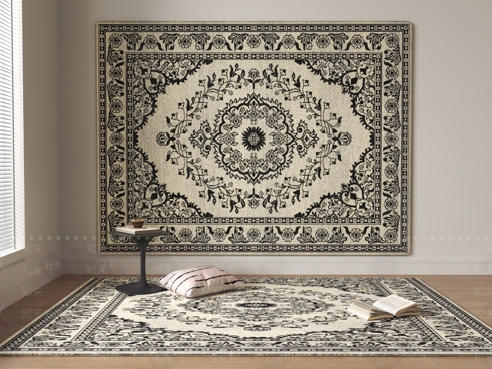 法式美式地毯3D模型下载【ID:1201556624】