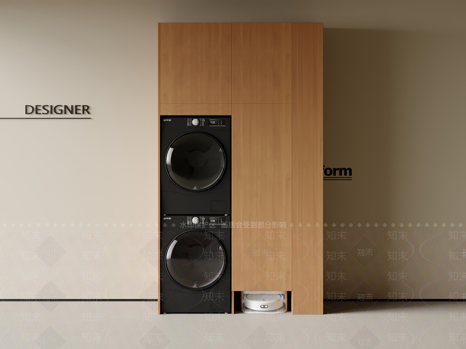 现代中古洗衣机柜3D模型下载【ID:1201556788】