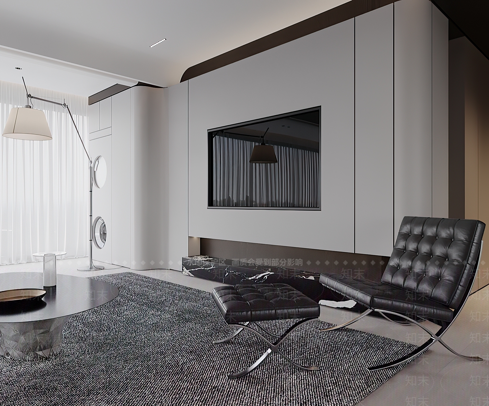 现代极简休闲椅3D模型下载【ID:1201557939】