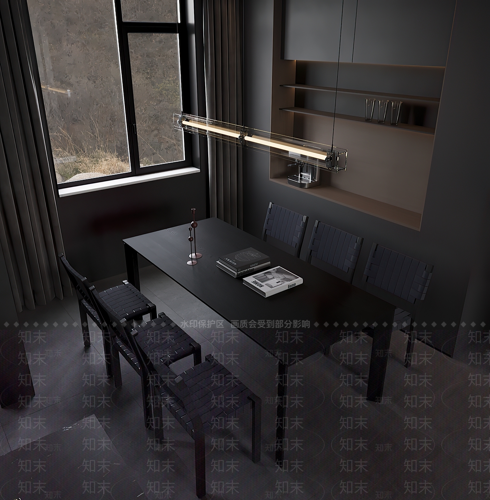 现代极简餐桌椅3D模型下载【ID:1201559782】