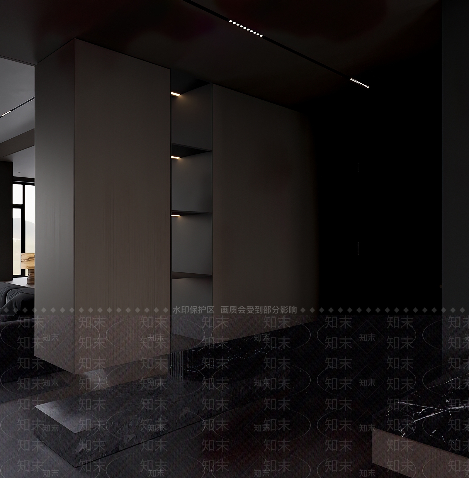 现代极简玄关柜3D模型下载【ID:1201559703】