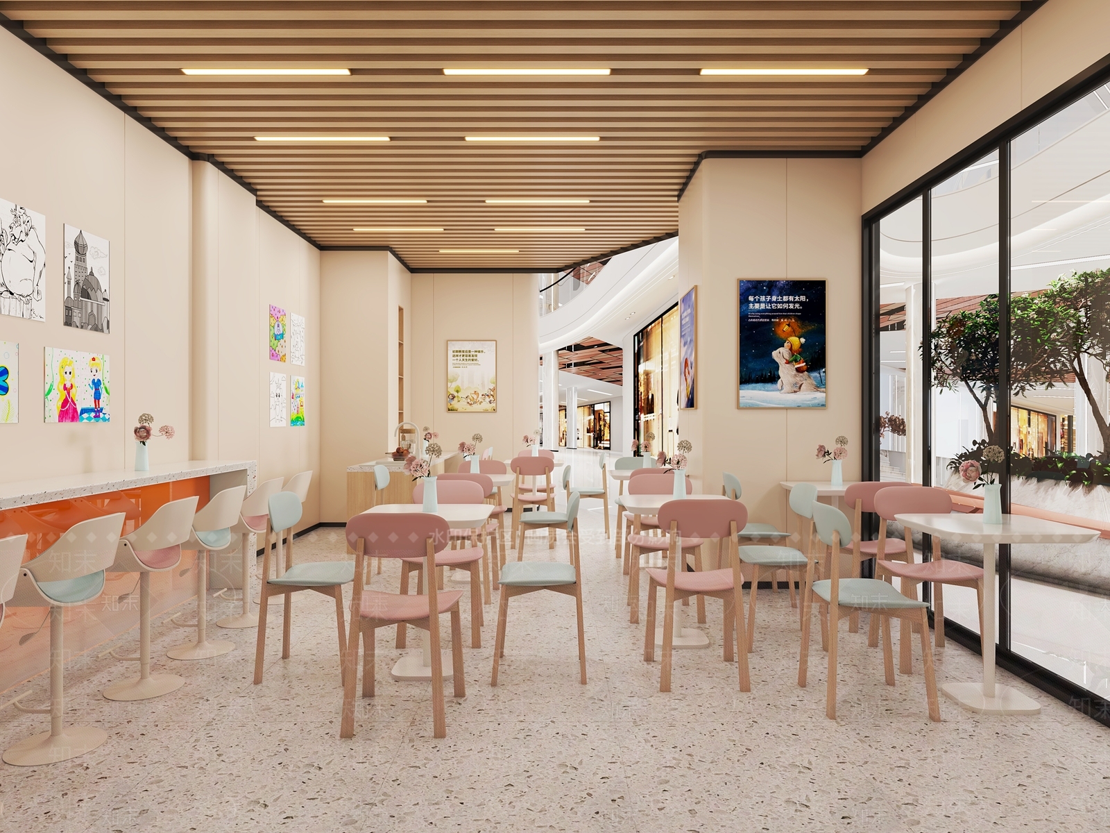 现代中餐厅3D模型下载【ID:1201560540】