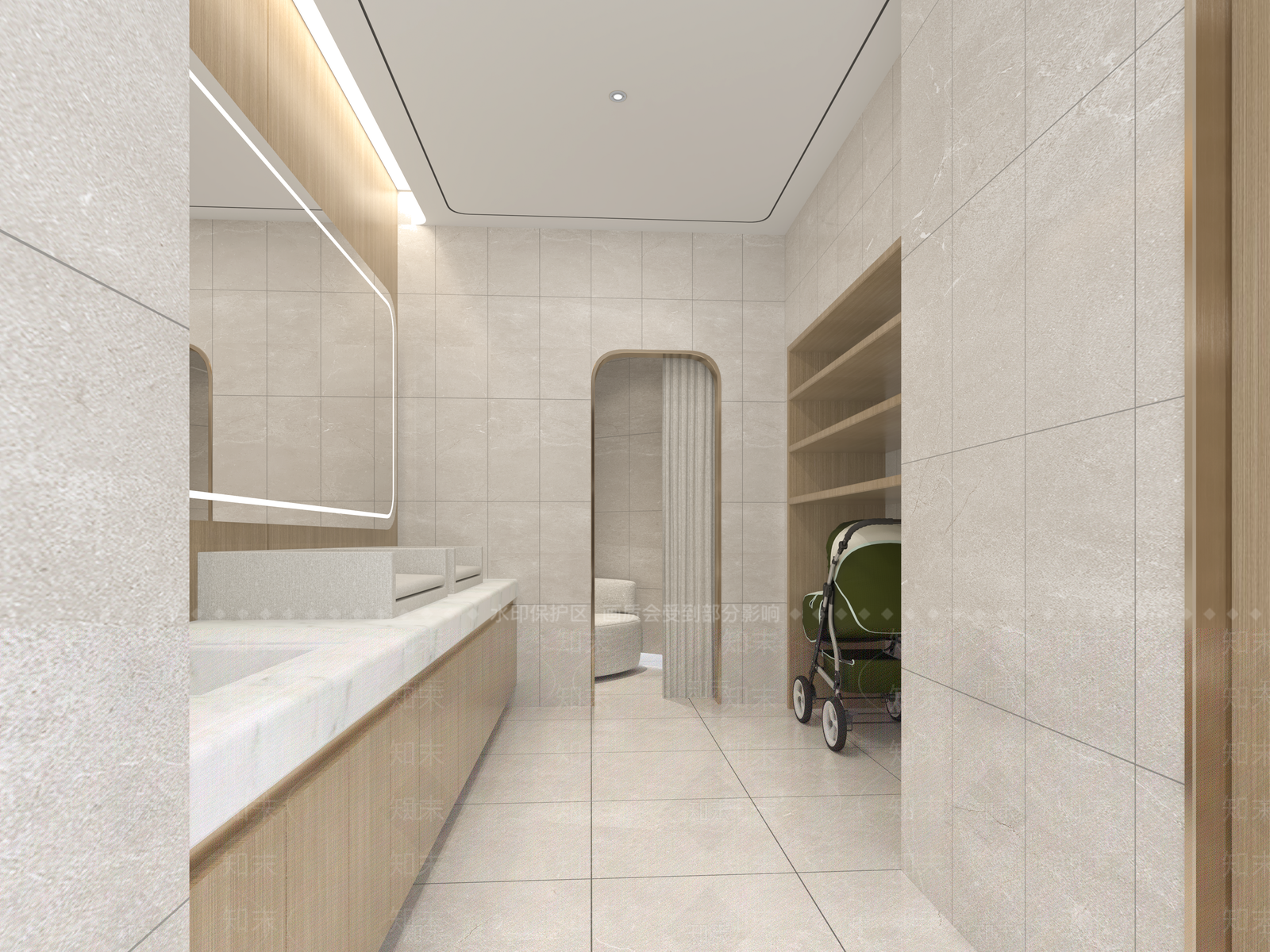现代公共卫生间3D模型下载【ID:1201560539】