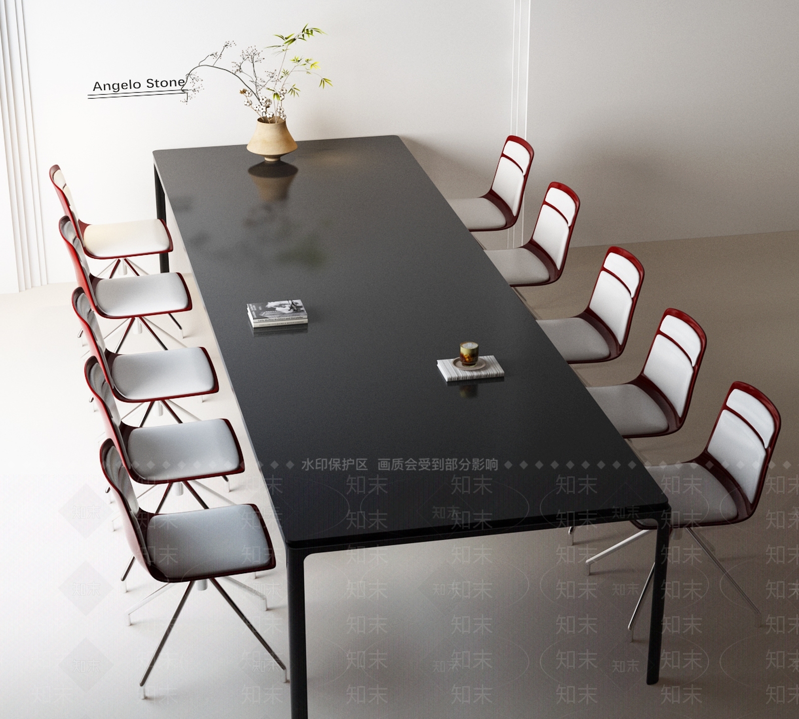 现代极简会议桌3D模型下载【ID:1201561003】