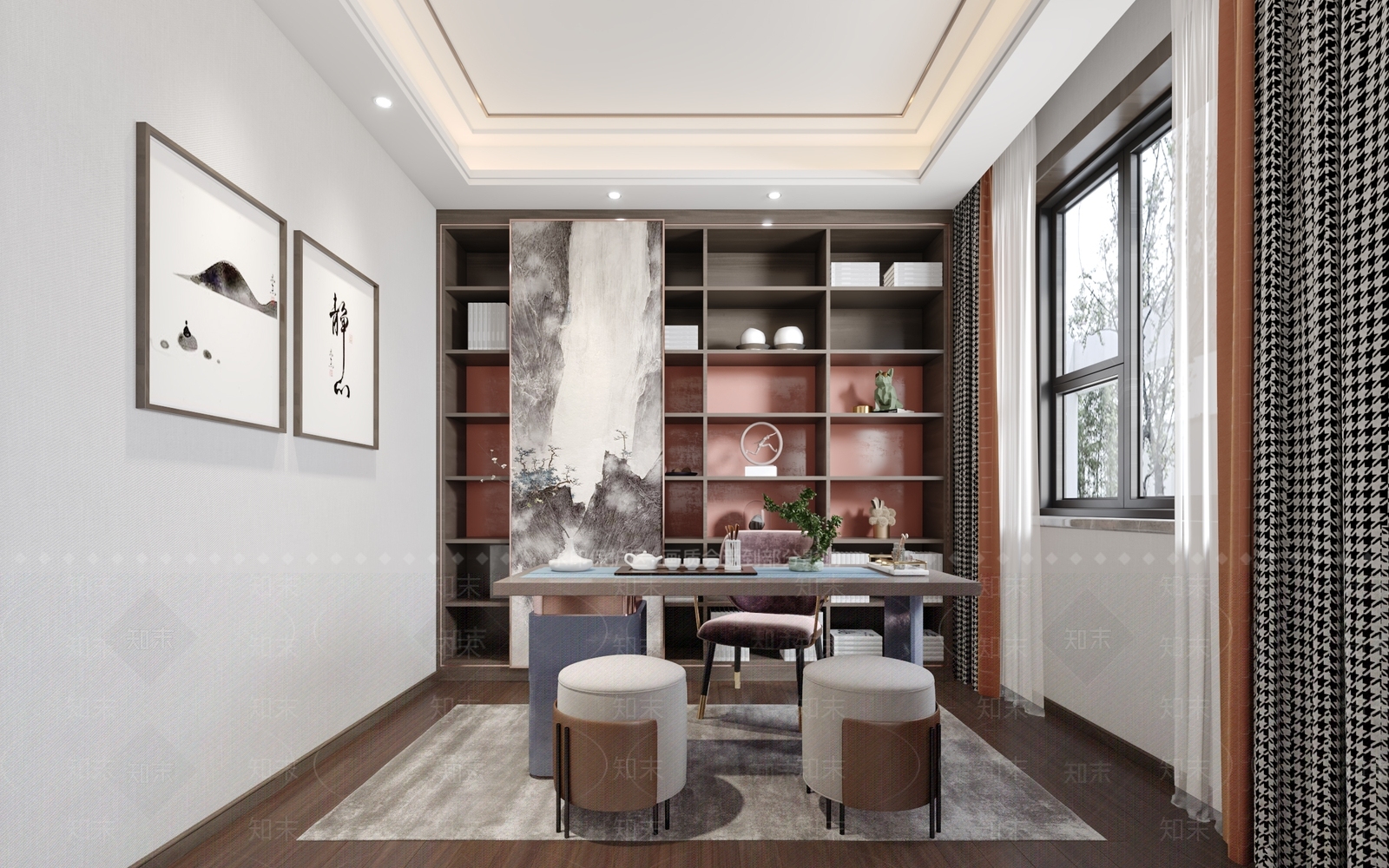 现代书房3D模型下载【ID:1201564128】