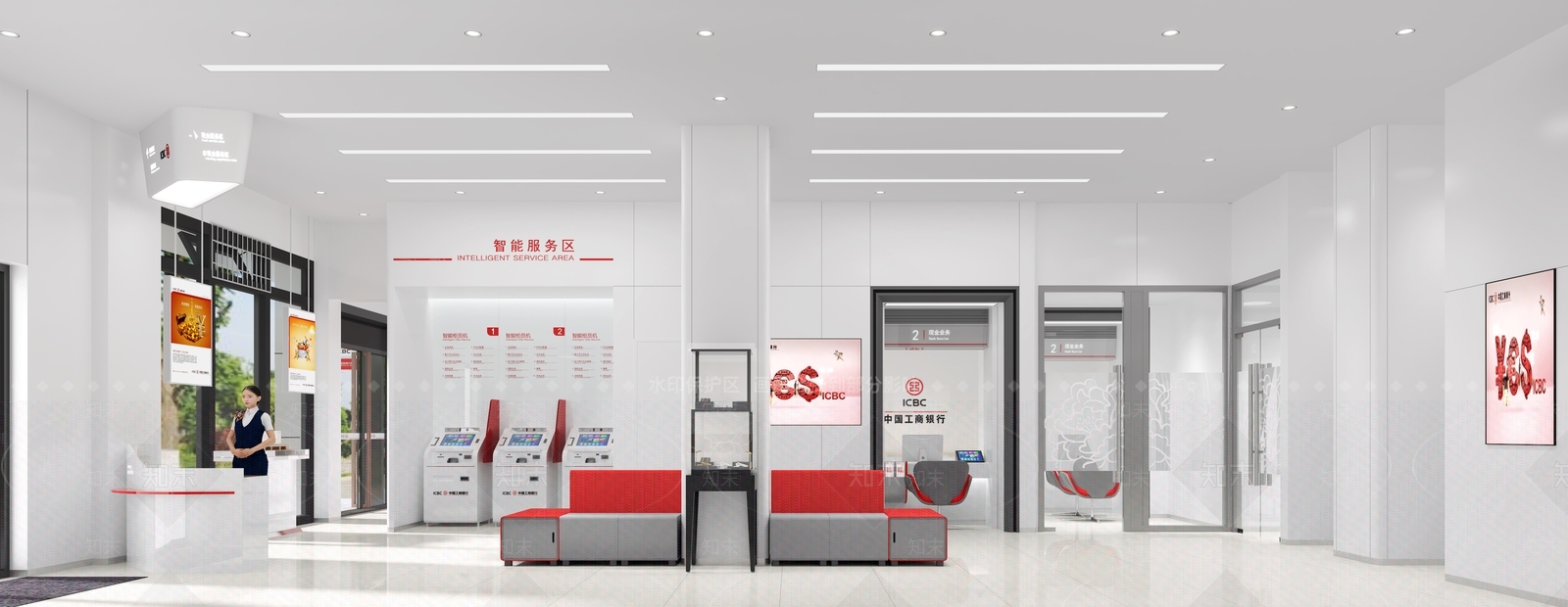 现代银行3D模型下载【ID:1201564069】