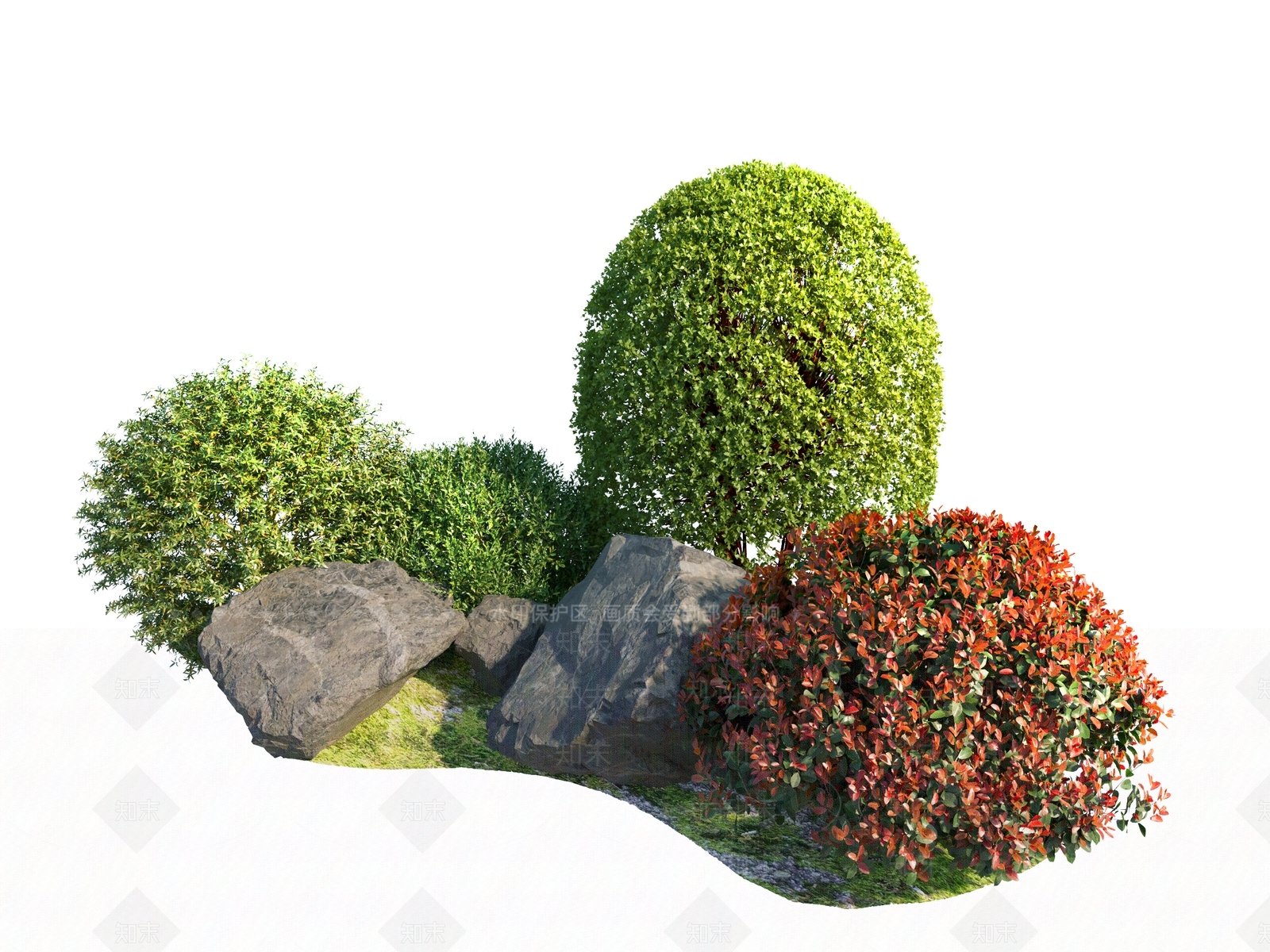 植物堆3D模型下载【ID:1201565817】