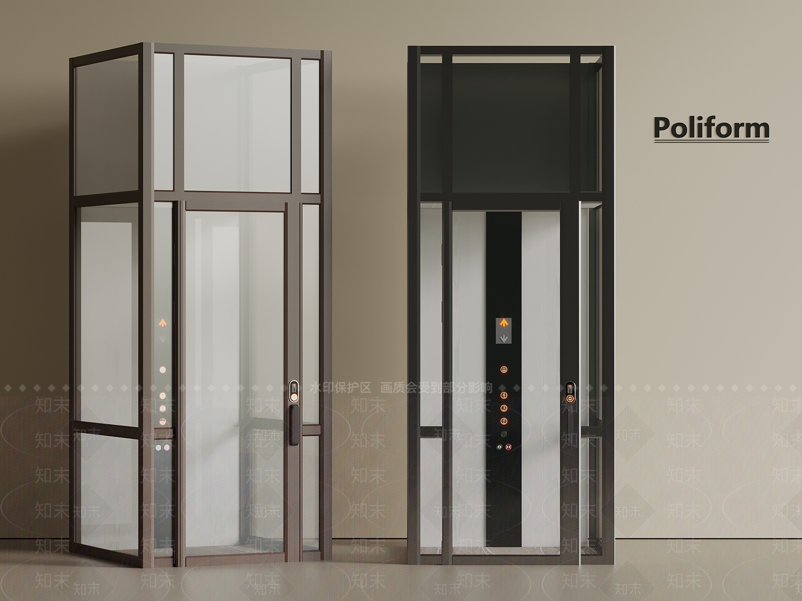 轻奢电梯3D模型下载【ID:1201568206】