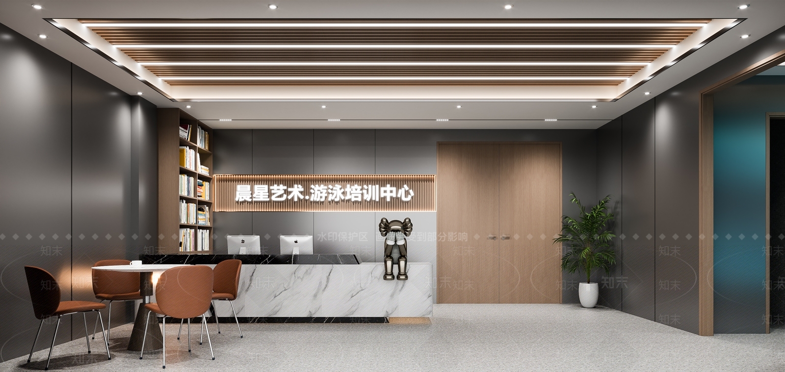 现代办公大厅3D模型下载【ID:1201571288】