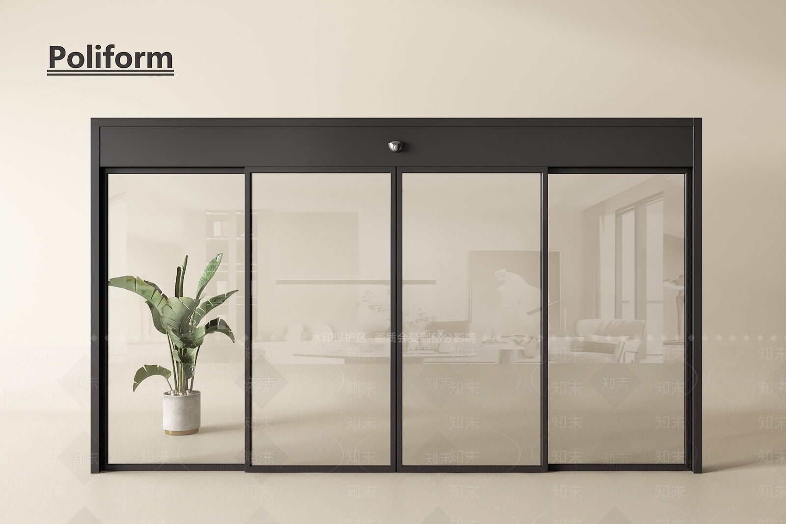 现代推拉门3D模型下载【ID:1201571435】