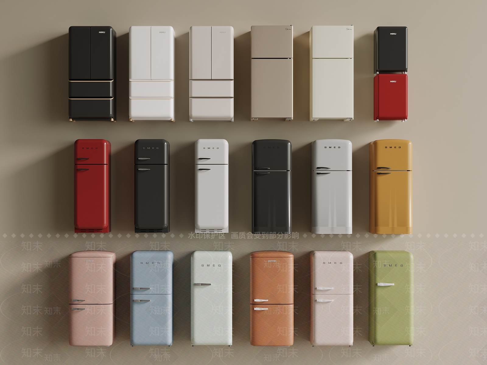 冰箱SU模型下载【ID:1201571427】