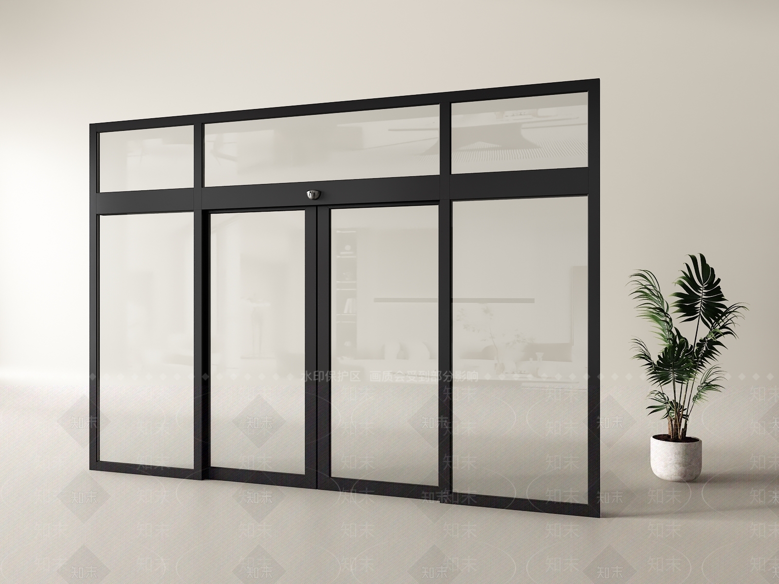 现代推拉门SU模型下载【ID:1201573357】