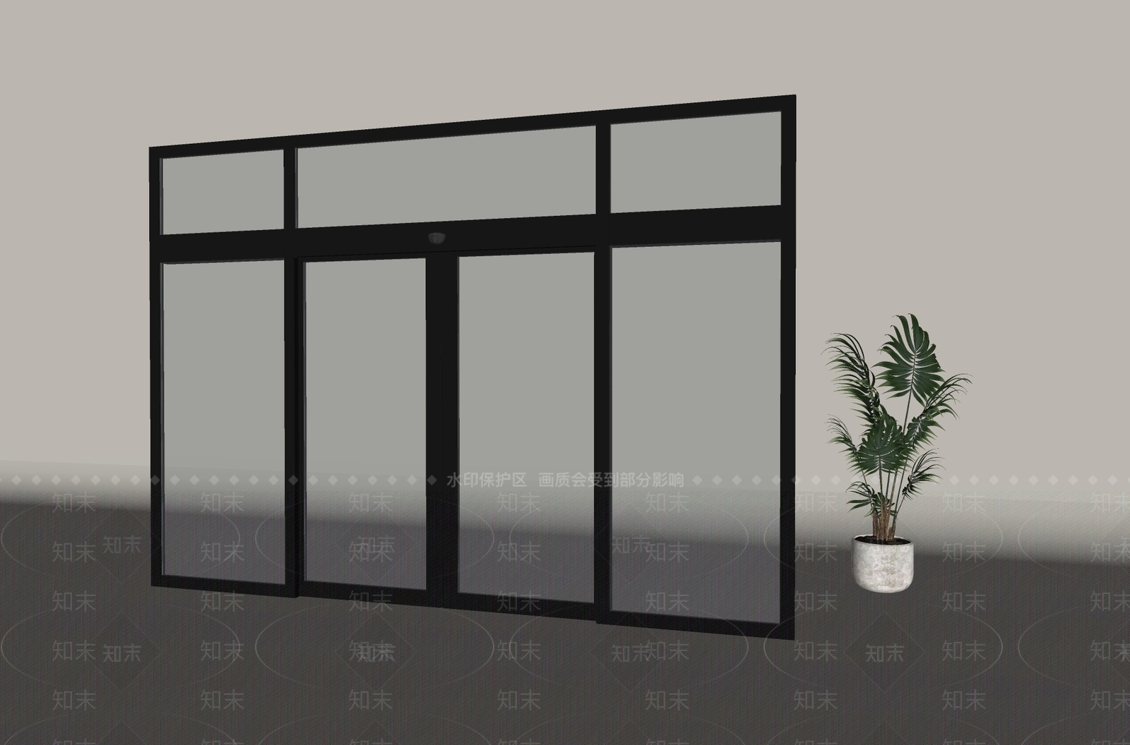 现代推拉门SU模型下载【ID:1201573357】