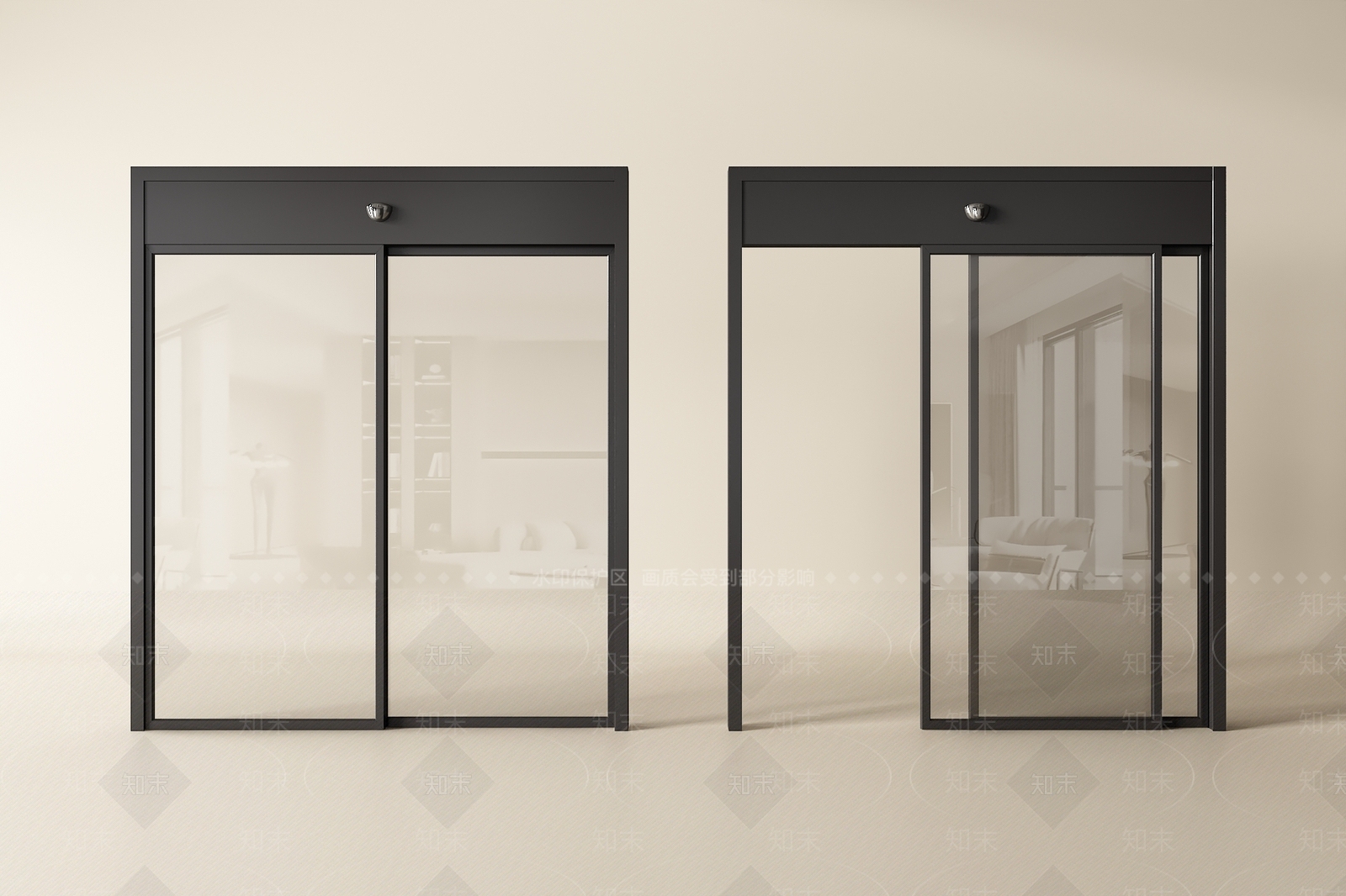 现代推拉门SU模型下载【ID:1201573502】