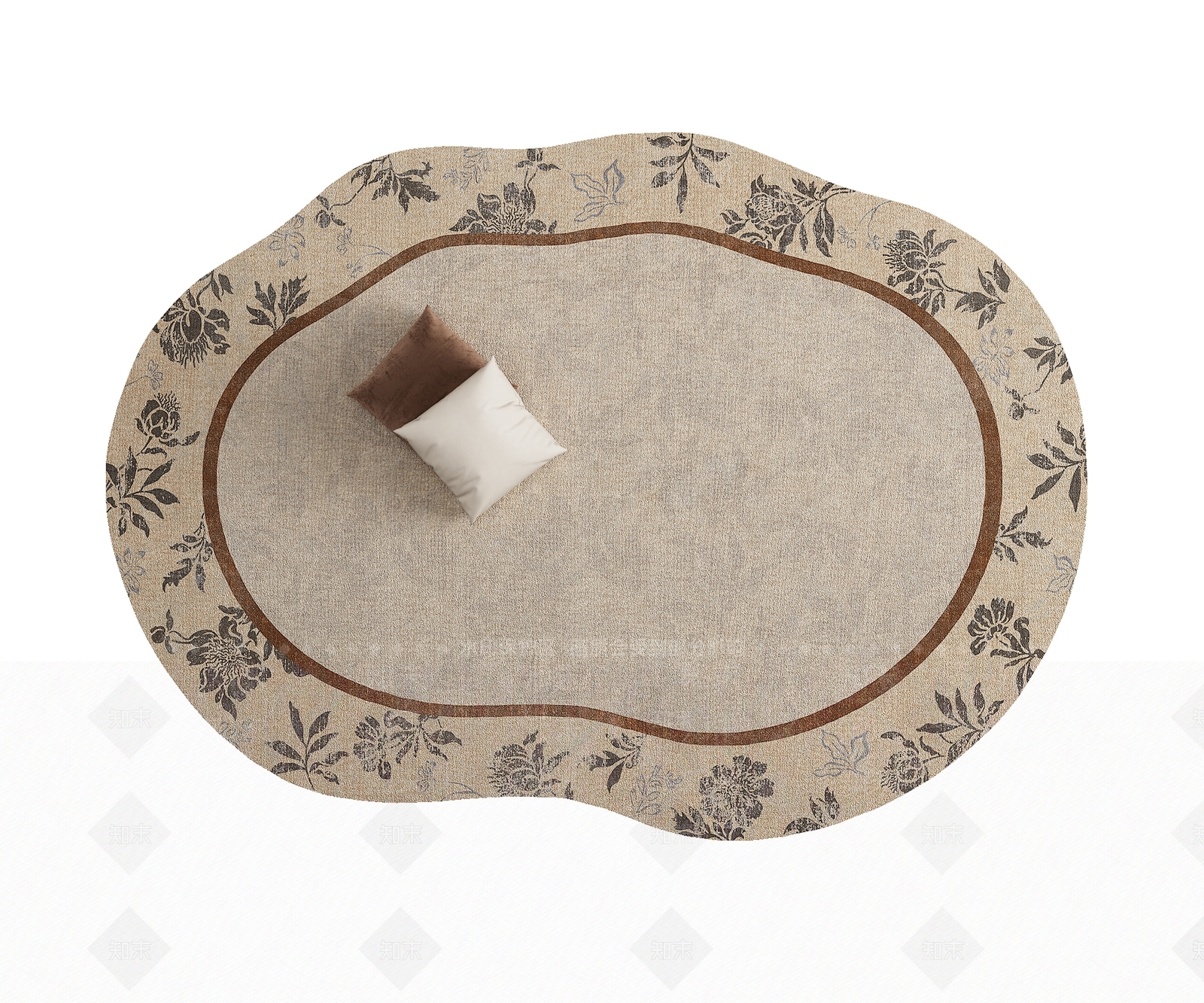 法式中古异形地毯3D模型下载【ID:1201573461】