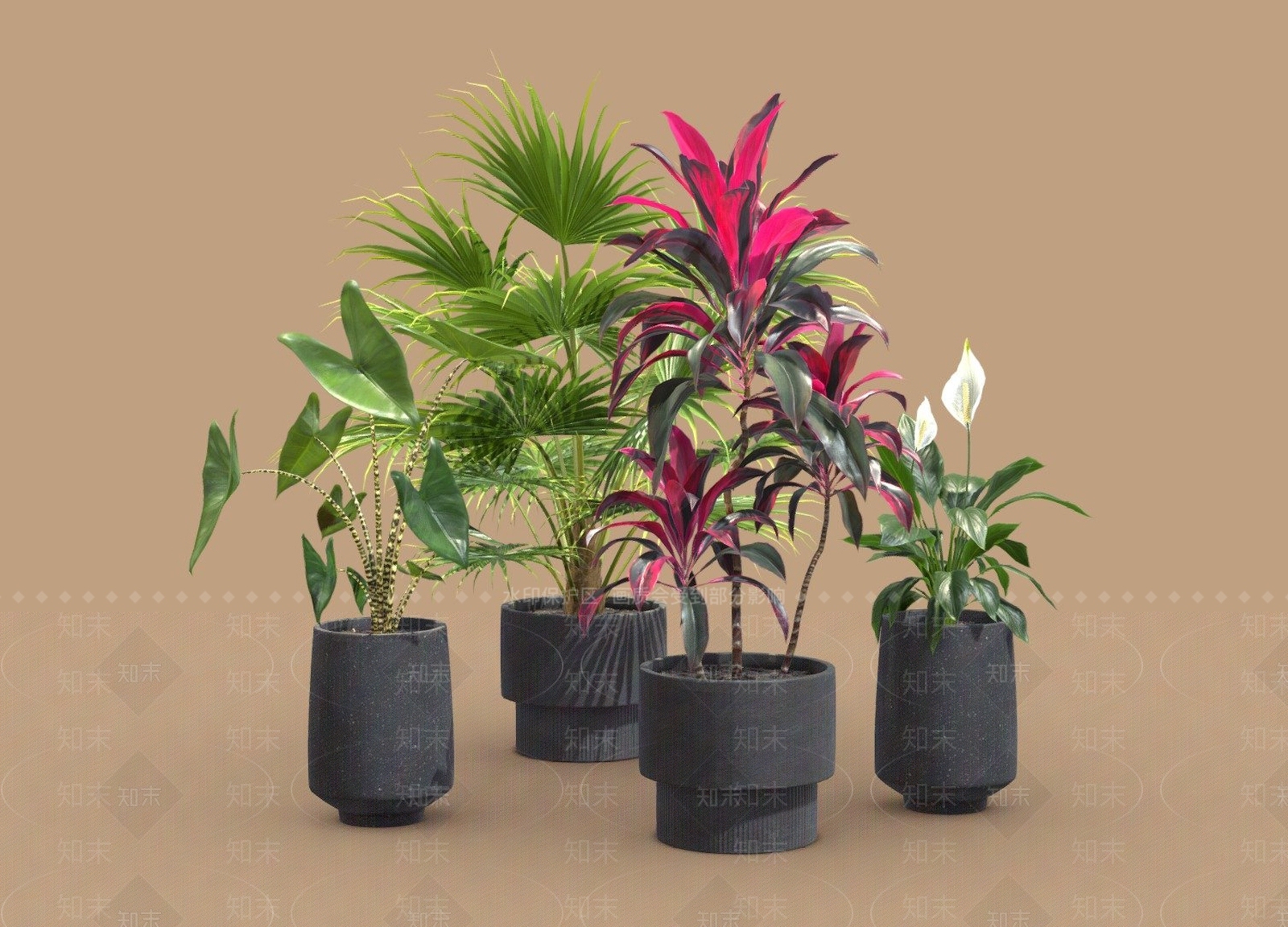 盆栽3D模型下载【ID:1201573709】