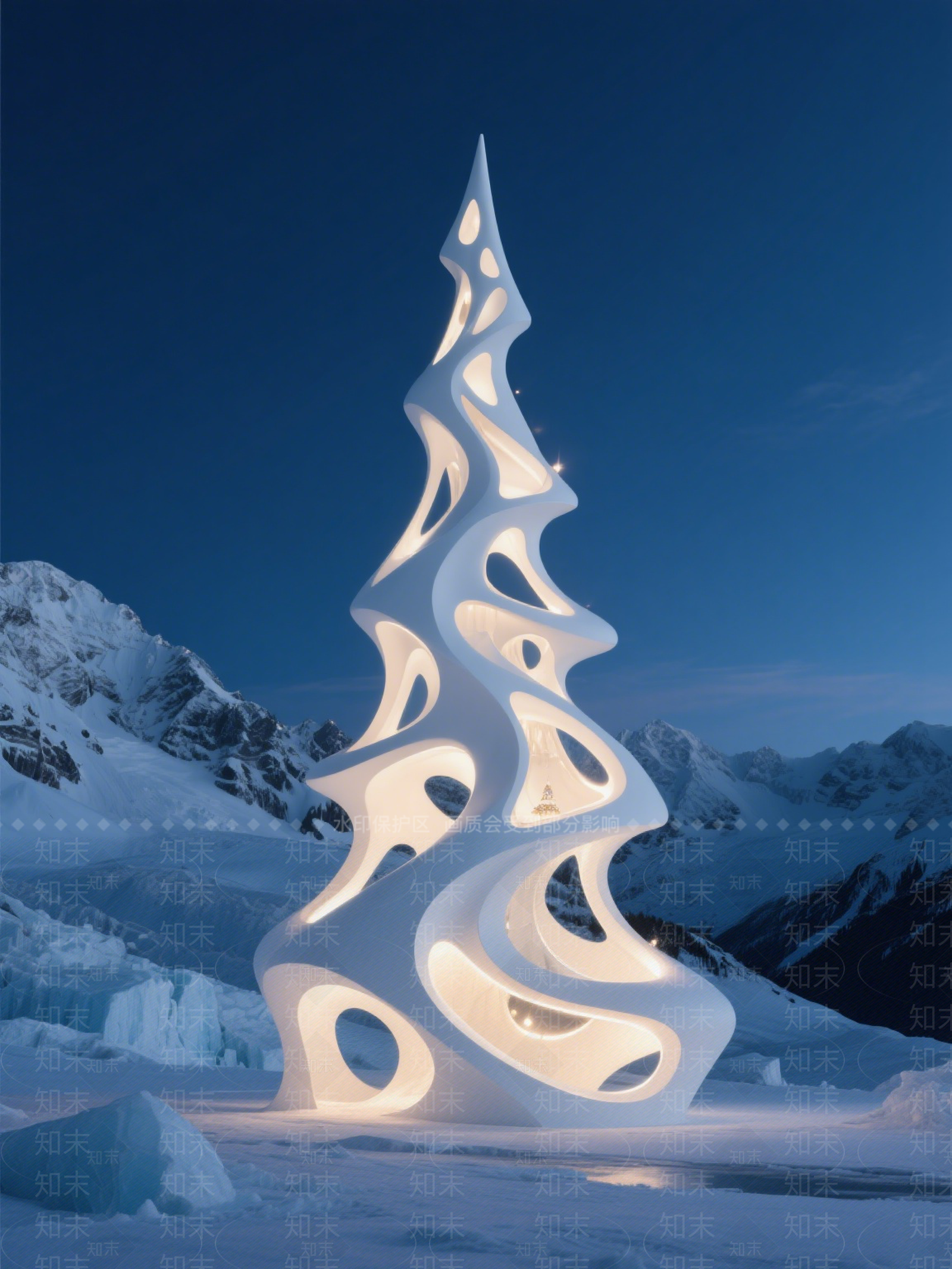 现代圣诞树SU模型下载【ID:1201579862】