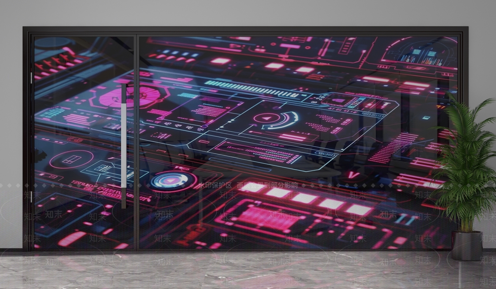 现代隔断3D模型下载【ID:1201579841】