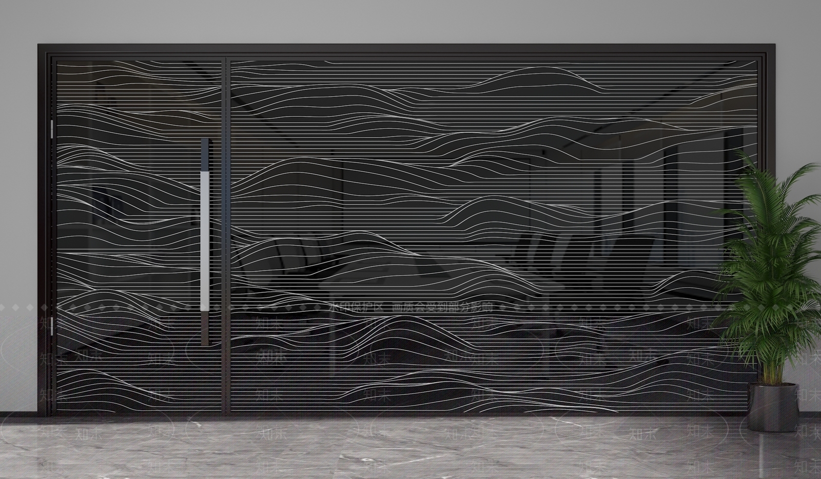现代隔断3D模型下载【ID:1201580046】