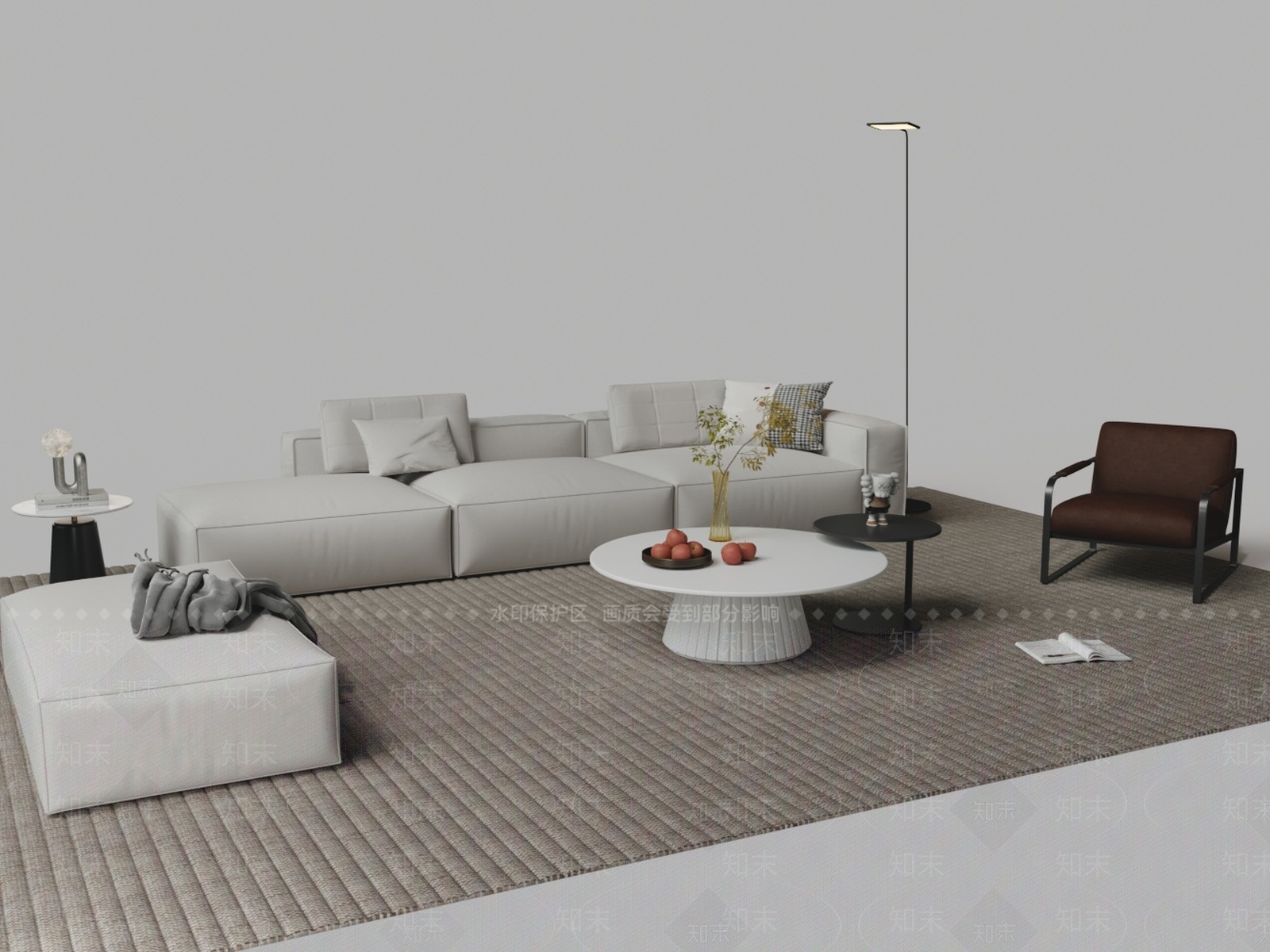 现代多人沙发3D模型下载【ID:1201580757】