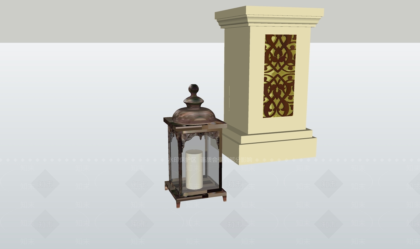 美式欧式景观灯SU模型下载【ID:1201580819】