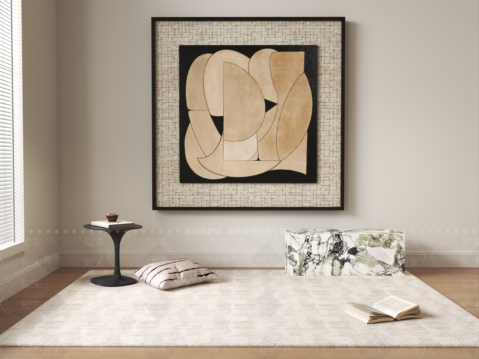 现代中古挂画3D模型下载【ID:1201582196】