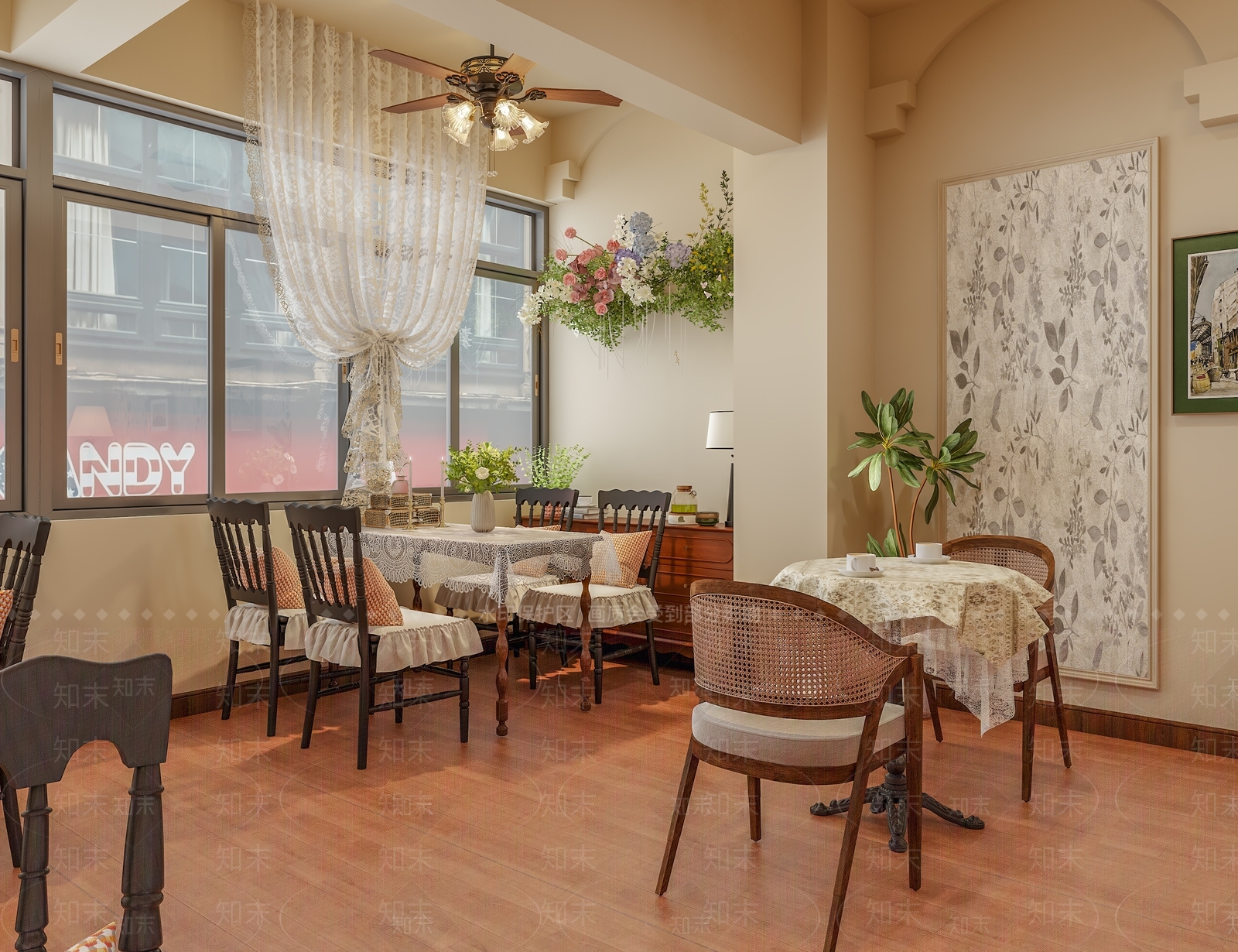 现代法式西餐厅3D模型下载【ID:1201582234】