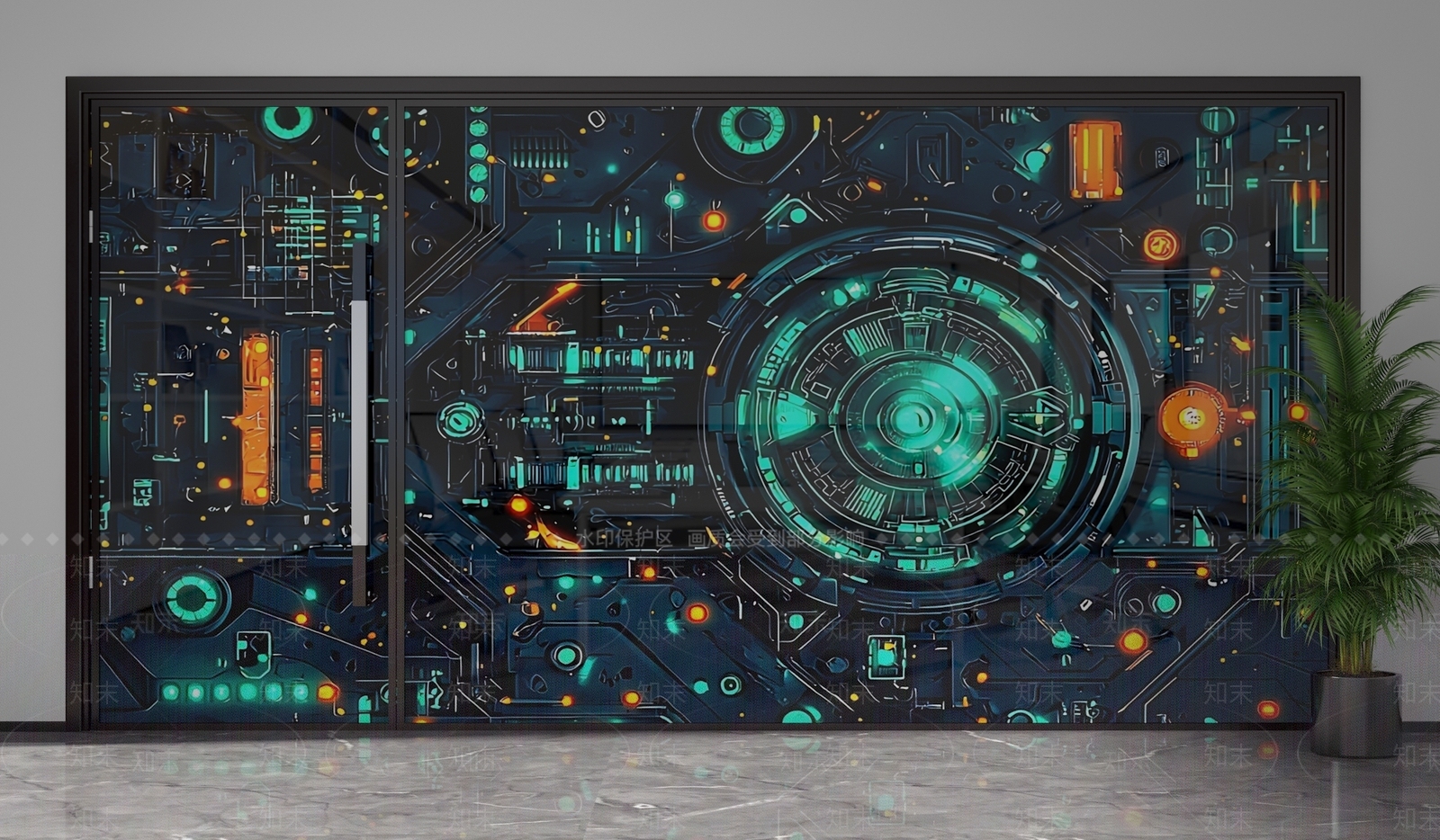 现代隔断3D模型下载【ID:1201582771】