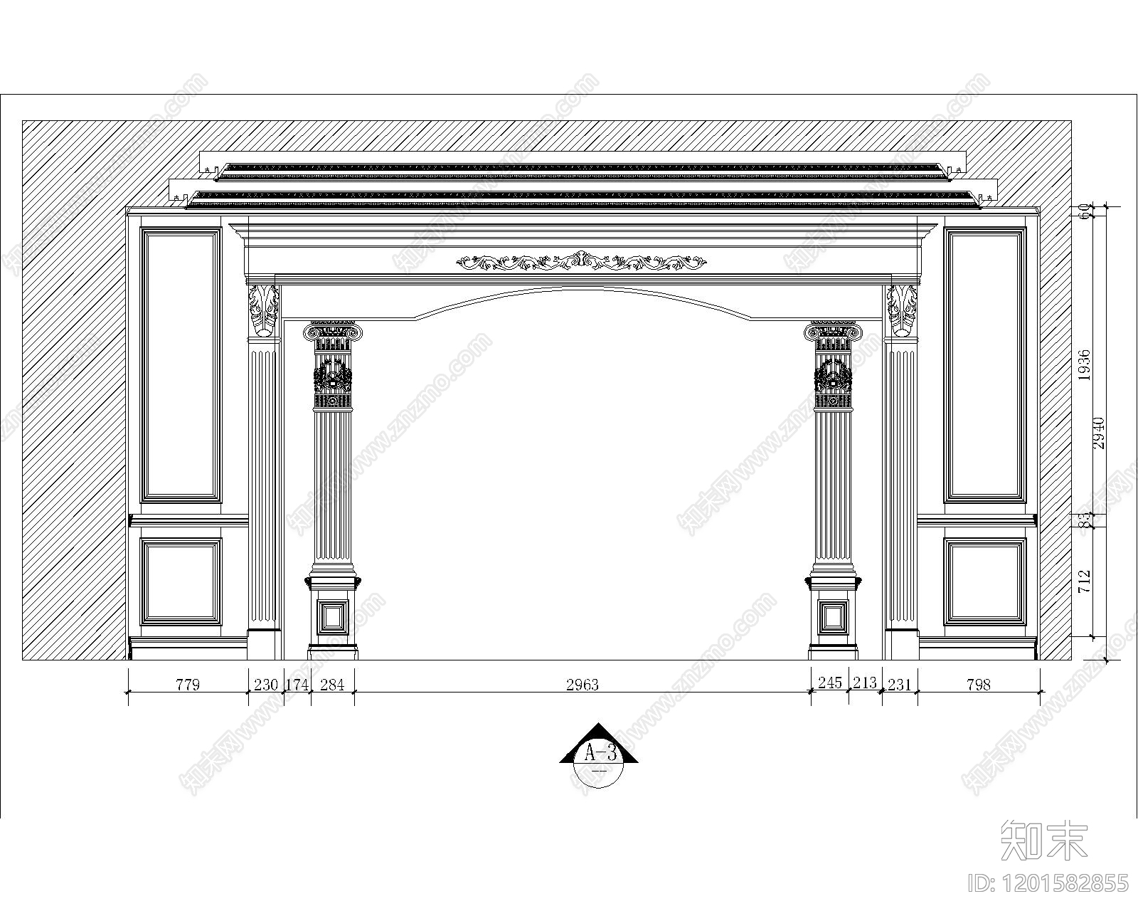 欧式商场cad施工图下载【ID:1201582855】